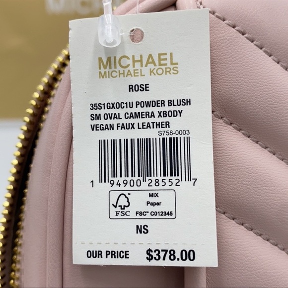 MICHAEL KORS ROSE SM OVAL CAMERA XBODY POWDER BLS - Picture 13 of 15